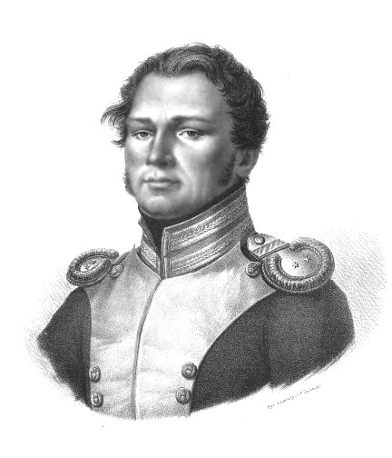 Litografia przedstawia mężczyznę w mundurze podpisana: Piotr Wysocki, dn. 29 listop. 1830 r. w Warszawie w lito. T. Vivier