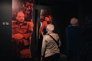 Lenin and Stalin portrait photo. The Memory of Victims