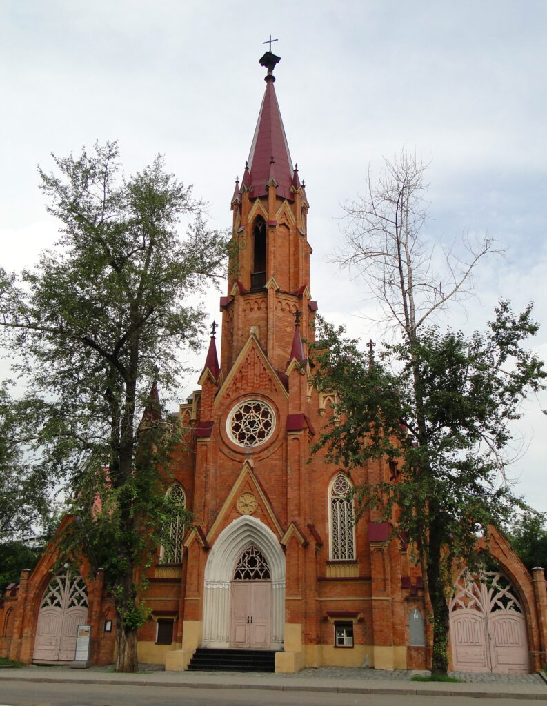 The church made of red bricks