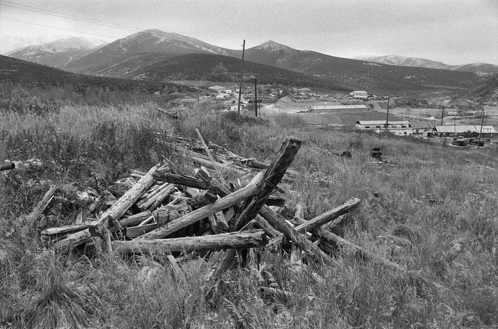 Kolyma. The remains of the barrack of forced labour camp.