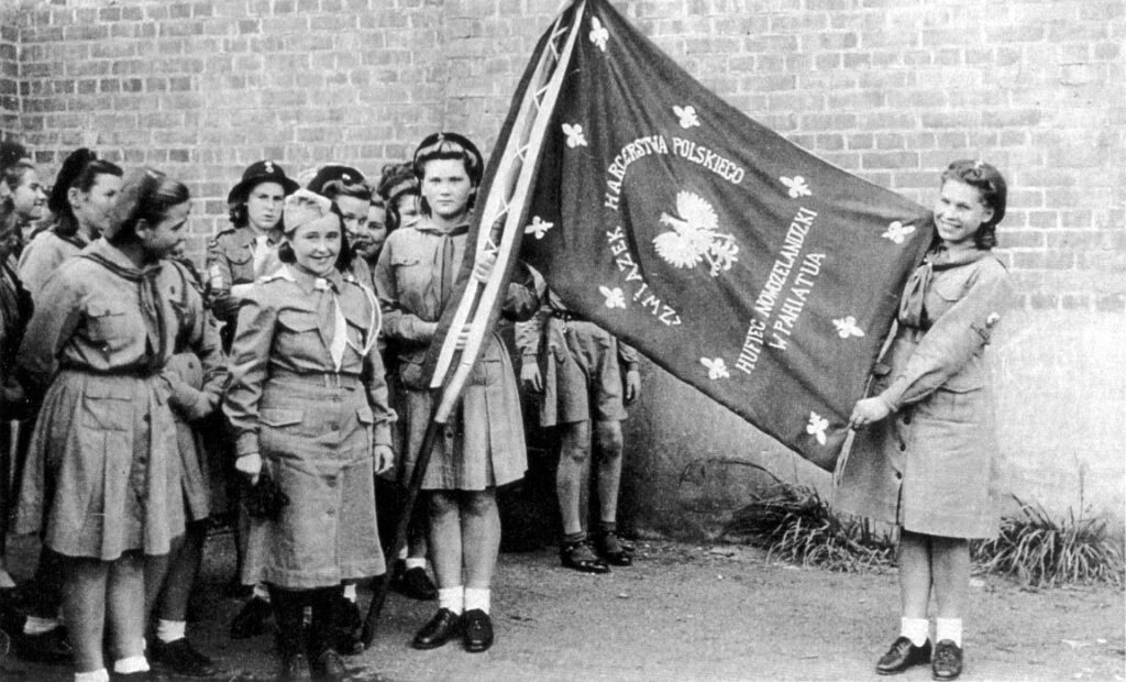 Pahiatua. The Polish Scout's banner